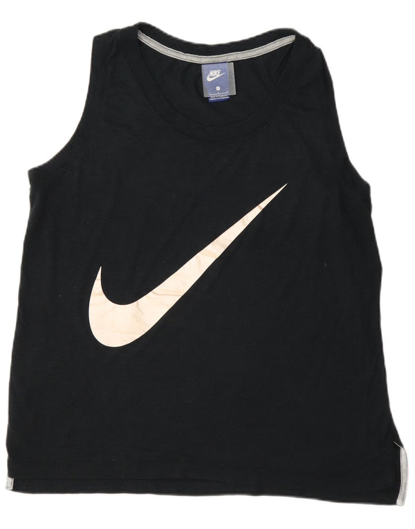 Nike Dame Grafisk Vest Top UK 16 Large Navy Blue