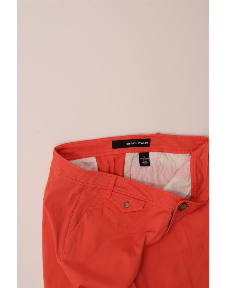 DKNY Womens Slim Cropped Trousers US 12 Large W34 L24 Orange Vintage Dkny and Second-Hand Dkny from Messina Hembry 