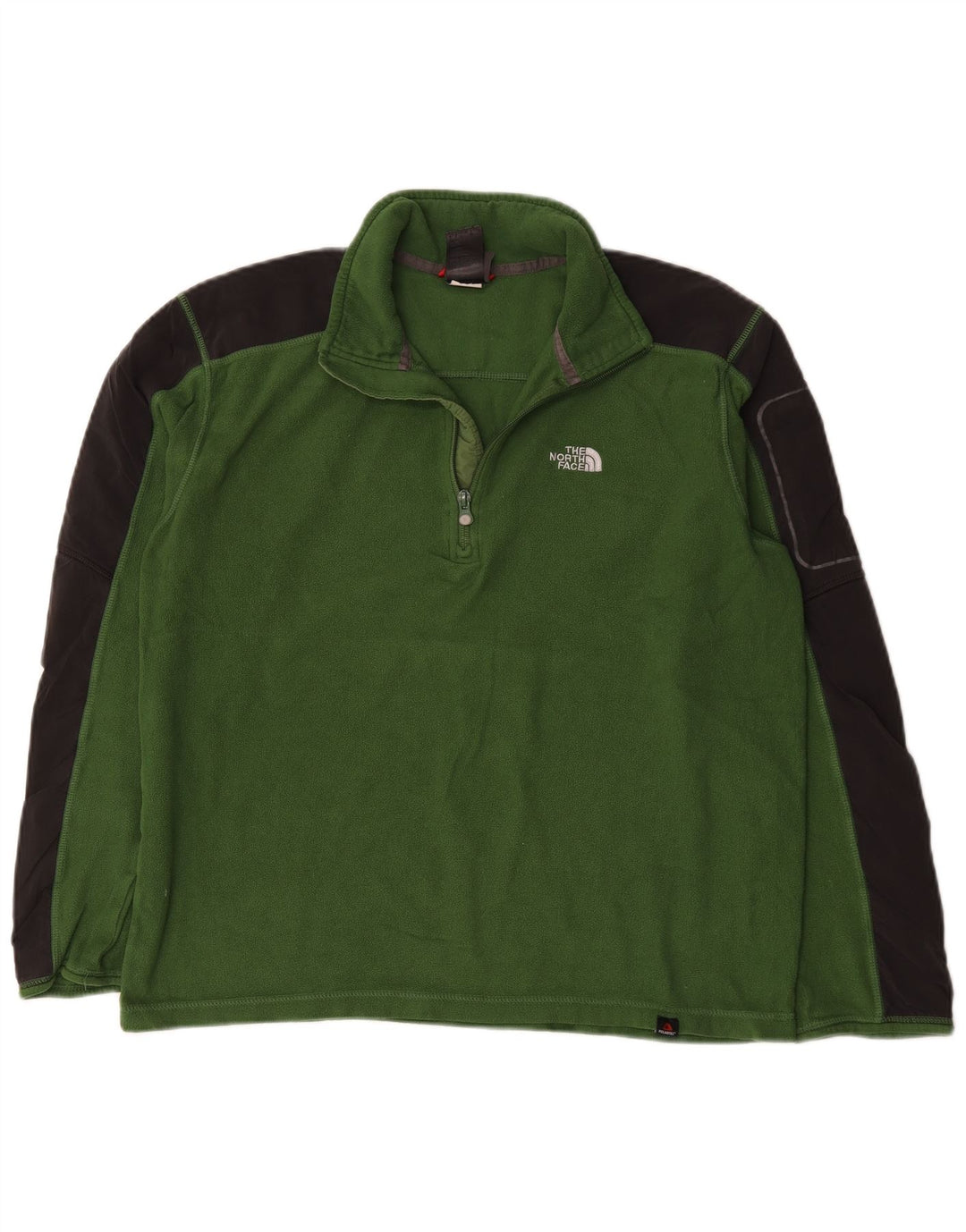 The North Face Fleece Jumper med lynlås til mænd mellem grøn farveblok