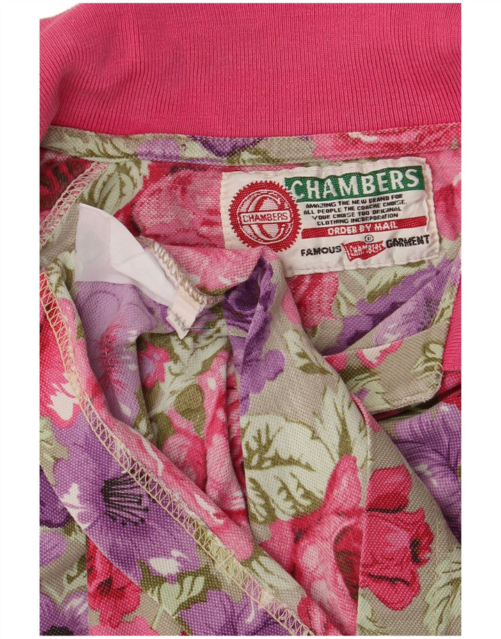 Chambers Dame Polo Shirt UK 18 XL Multicolored Floral