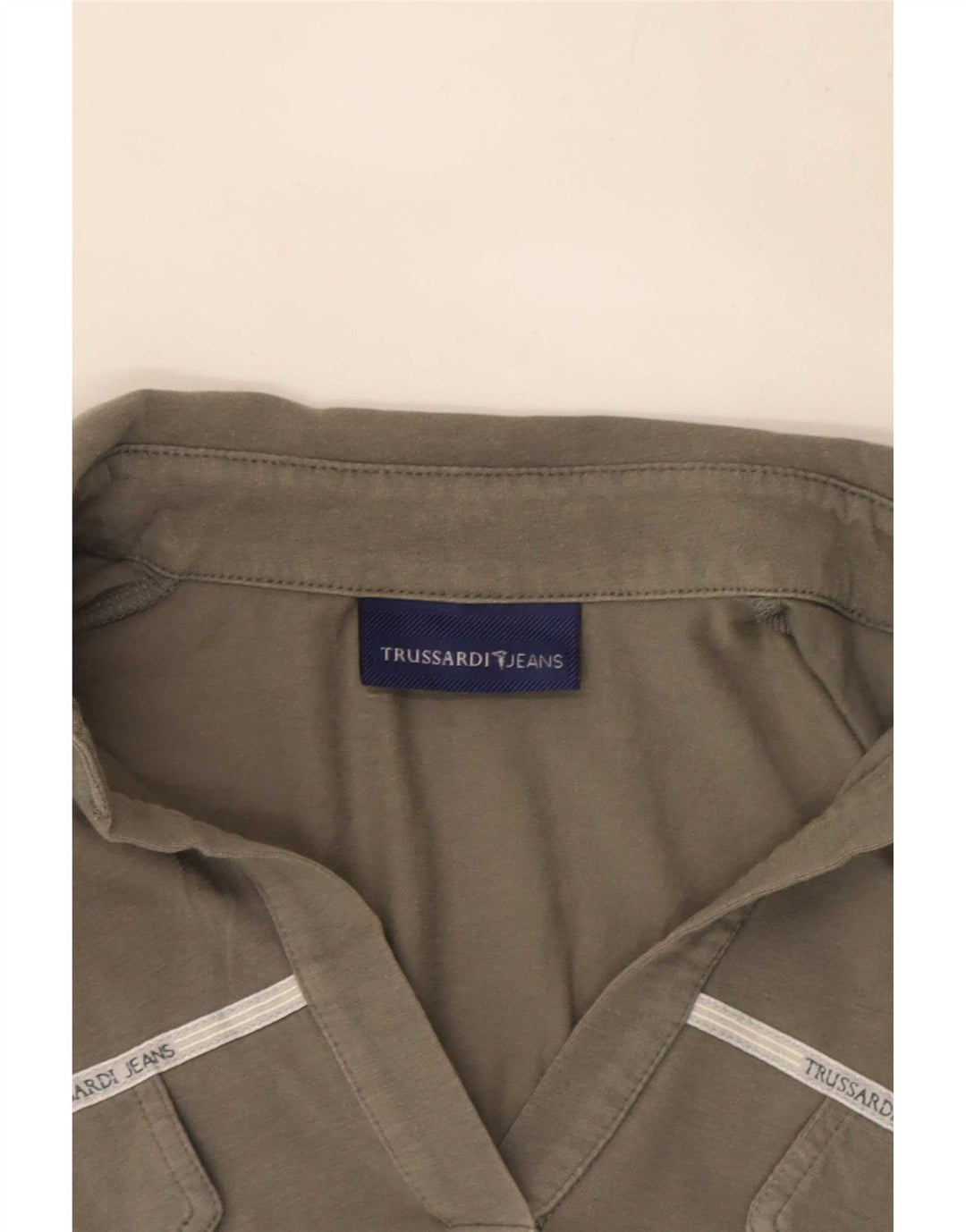 Trussardi Dame Polo Shirt UK 14 Large Grå