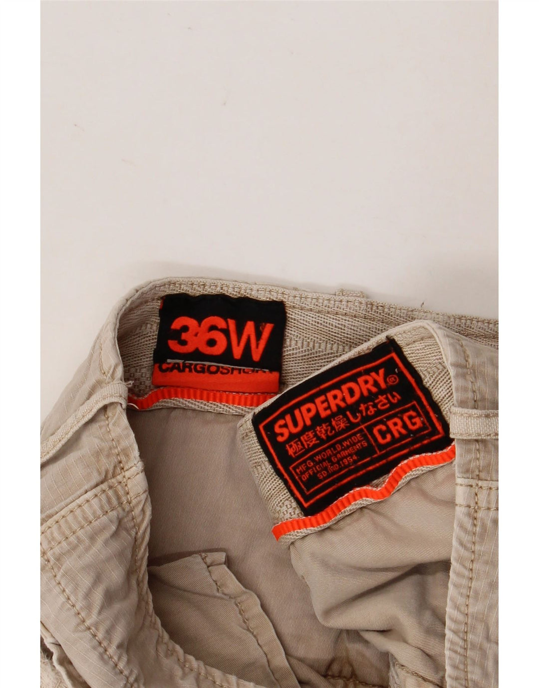 Superdry Cargo Shorts til mænd W36 Large Beige Bomuld