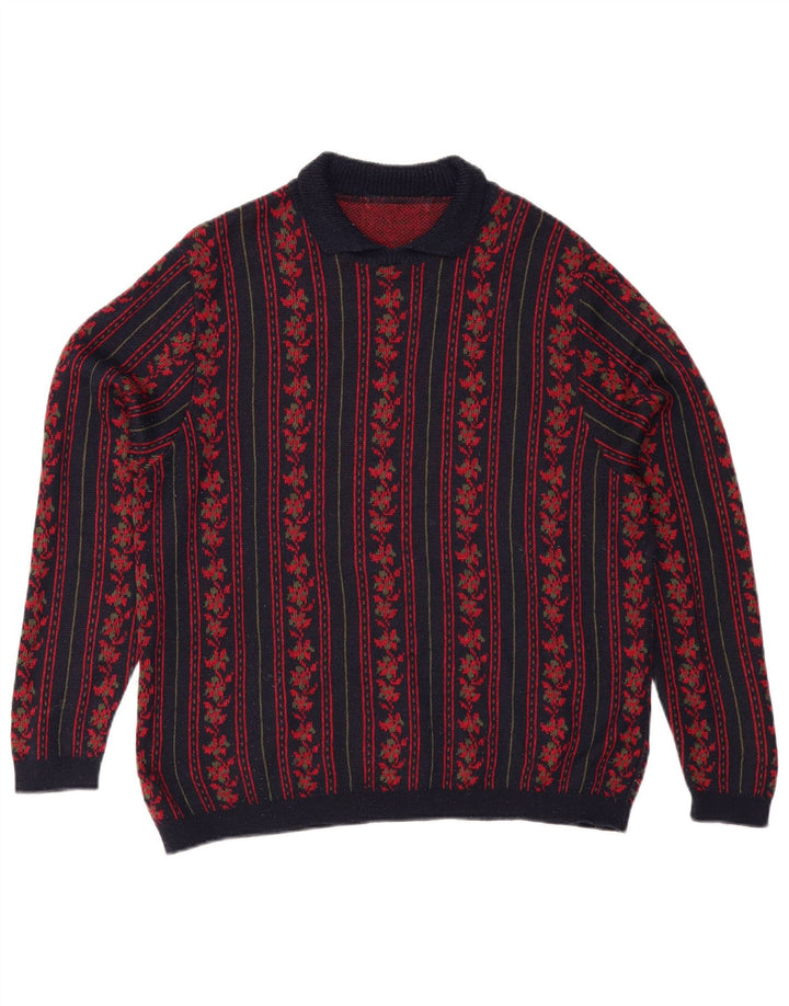 ST MICHAEL Dame Polo Neck Jumper Sweater UK 16 Large Navy Blue
