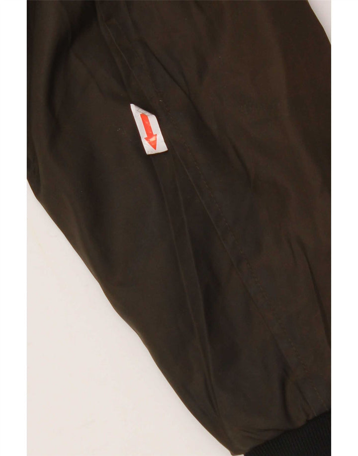 Zara Herre Bomber Jacket UK 40 Large Khaki Colourblock Polyester