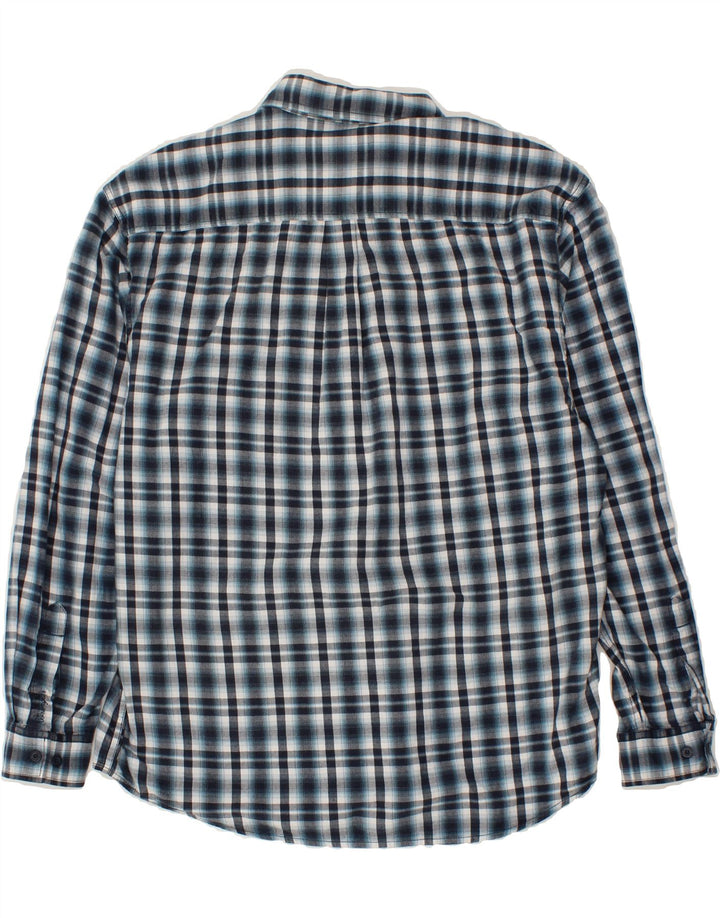 WRANGLER Mens Shirt XL Navy Blue Check Cotton Vintage Wrangler and Second-Hand Wrangler from Messina Hembry 
