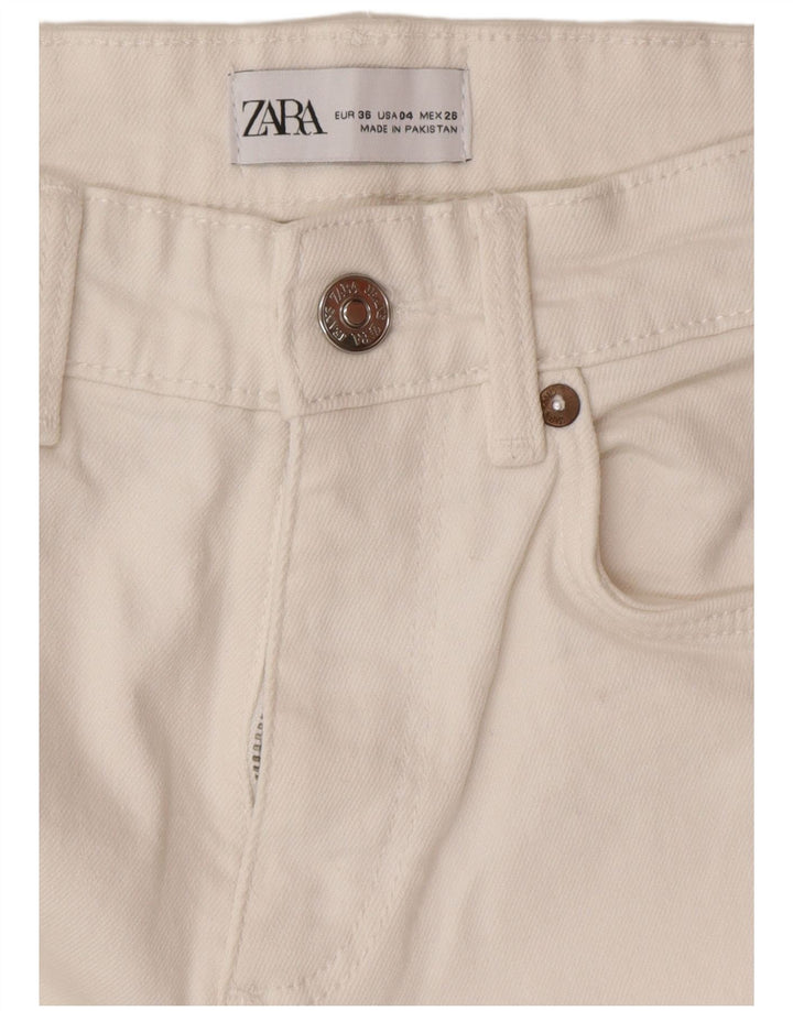Zara Dame Bootcut Jeans EU 36 XS W26 L27 Hvid