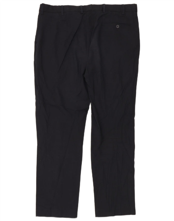 Marks & Spencer Herre Regular Fit Suit Bukser W38 L31 Marineblå polyester