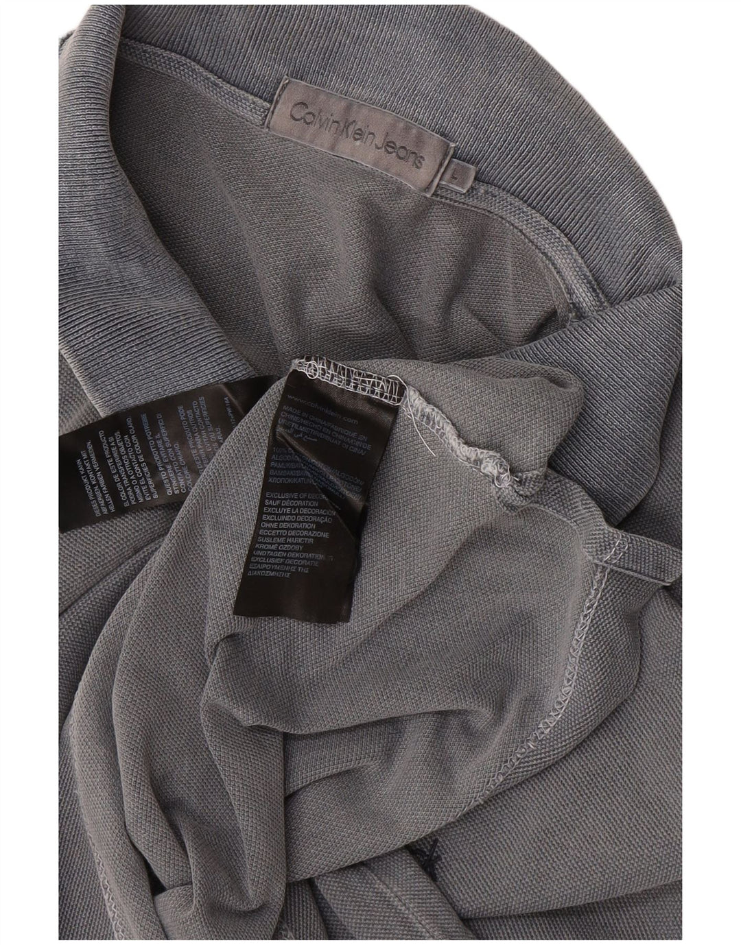 CALVIN KLEIN JEANS Poloskjorte til mænd Stor grå bomuld