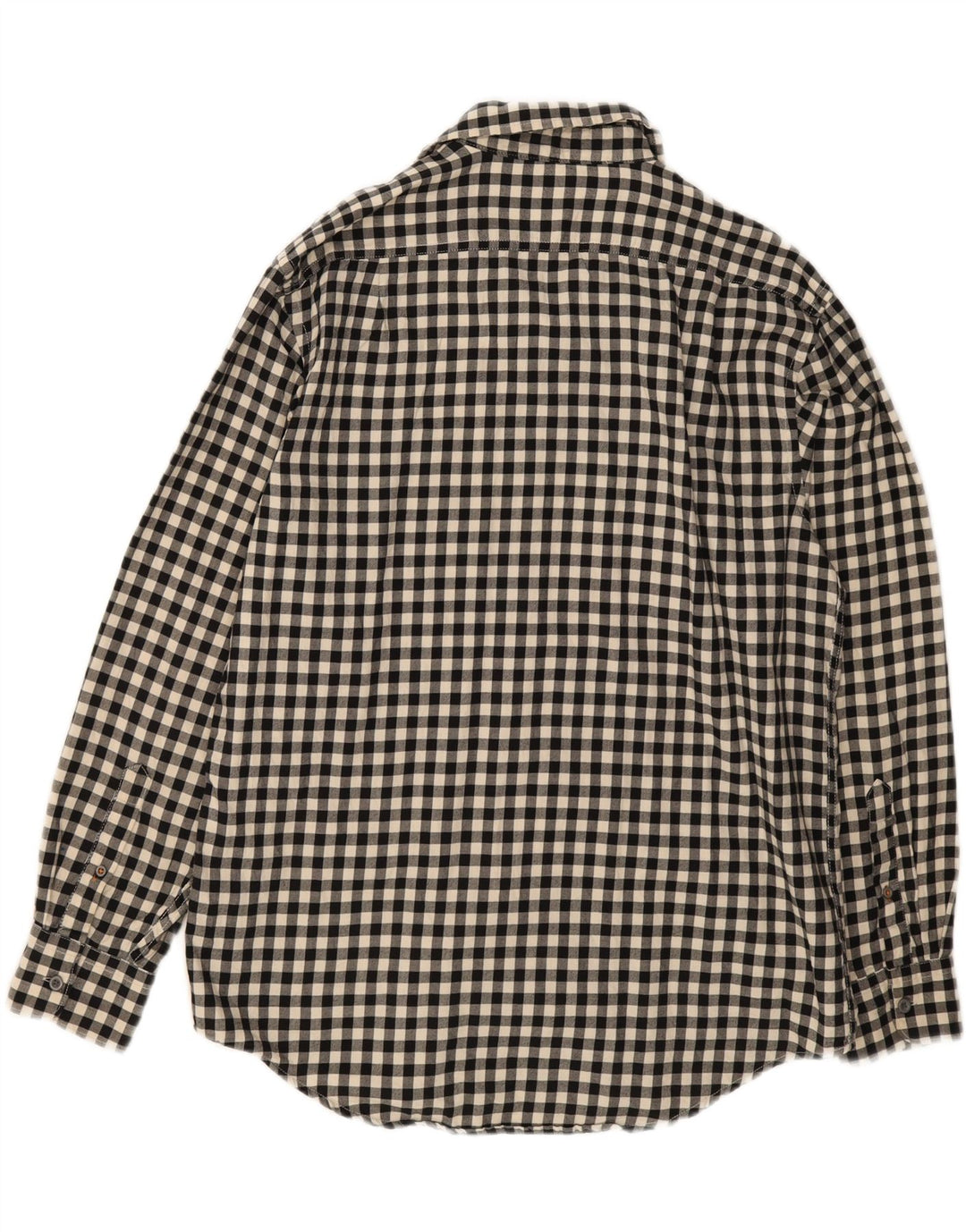 IZOD Mens Flannel Shirt Large Black Check Cotton Vintage Izod and Second-Hand Izod from Messina Hembry 