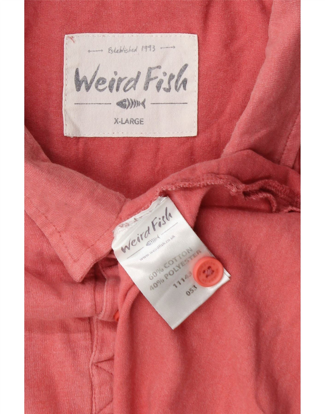 WEIRD FISH Herre poloshirt XL Pink Bomuld