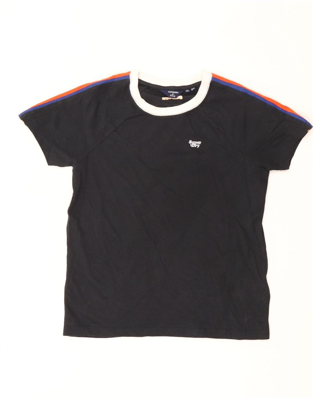 Superdry Loose Fit T-Shirt Top UK 6 XS Marineblå Bomuld