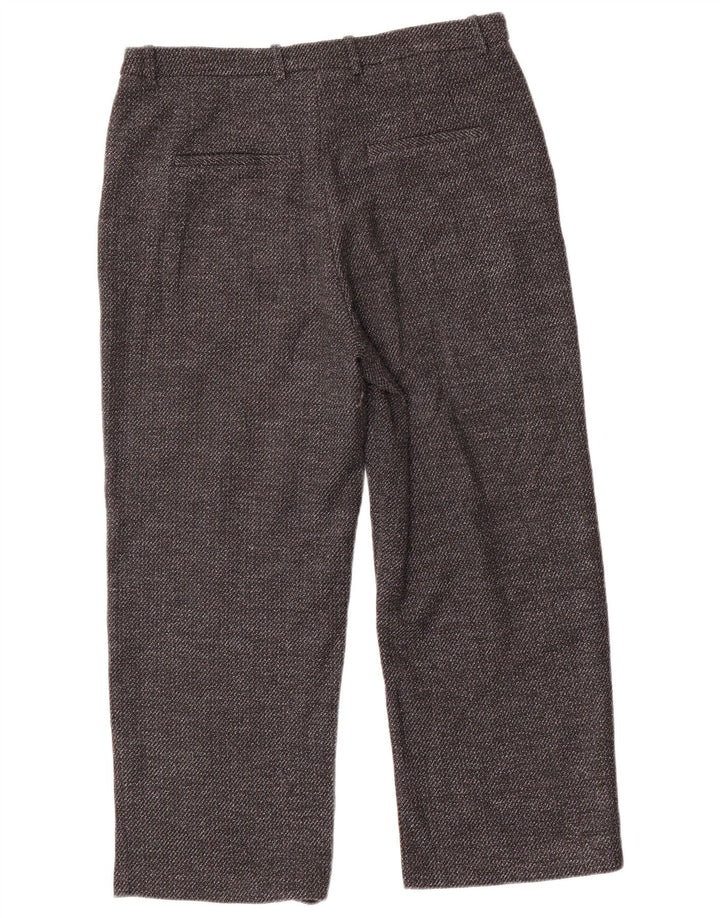 Zara Womens Loose Fit Cropped Trousers EU 40 Medium W30 L23 Grå Polyester