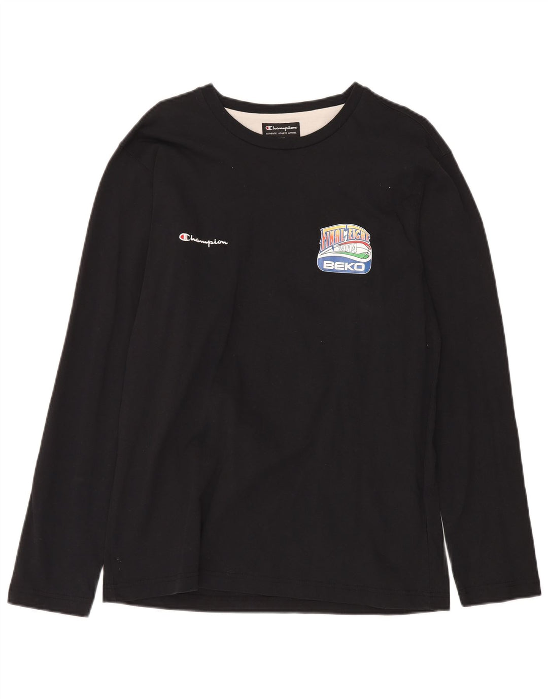 CHAMPION Herre Grafisk Top Langærmet Stor Sort Bomuld