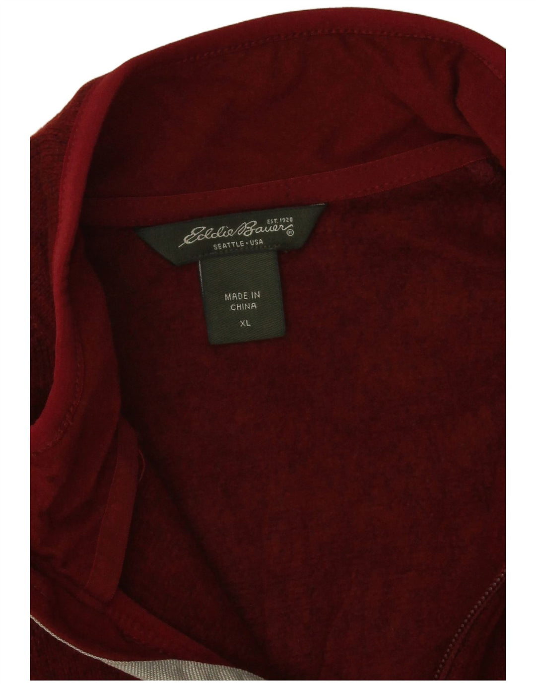 Eddie Bauer Dame træningsdragt Topjakke UK 18 XL Rød Flecked Polyester