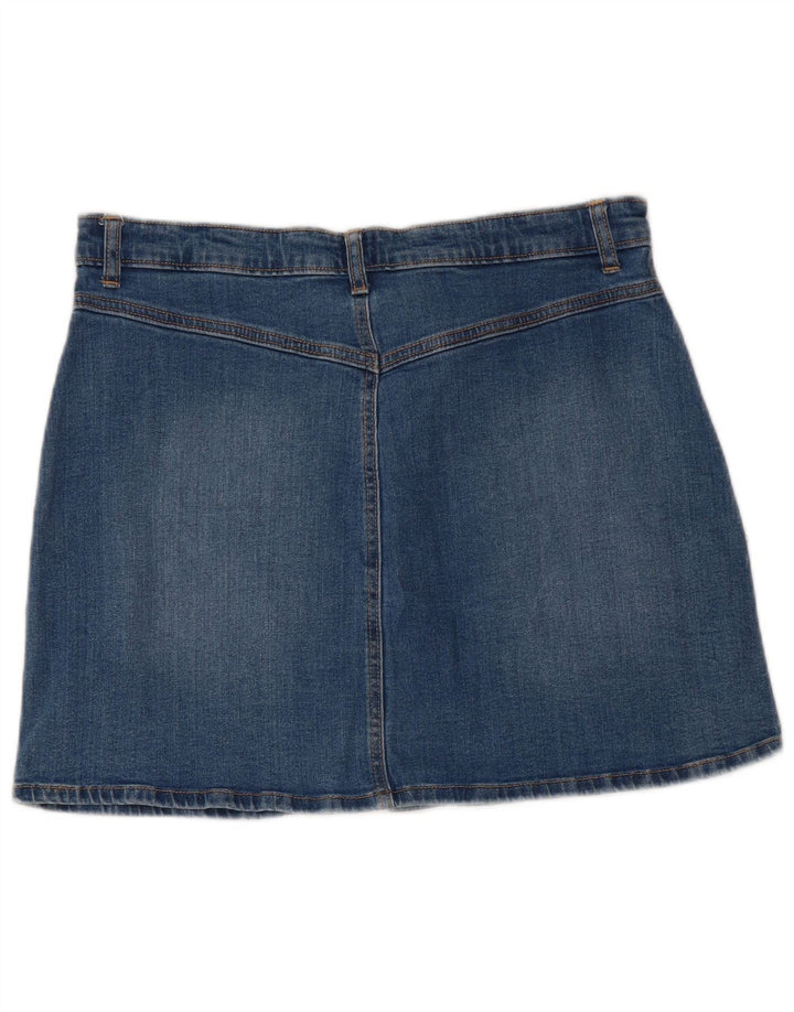 Gap Dame Mini Denim Nederdel UK 16 Large W34 Blue Cotton