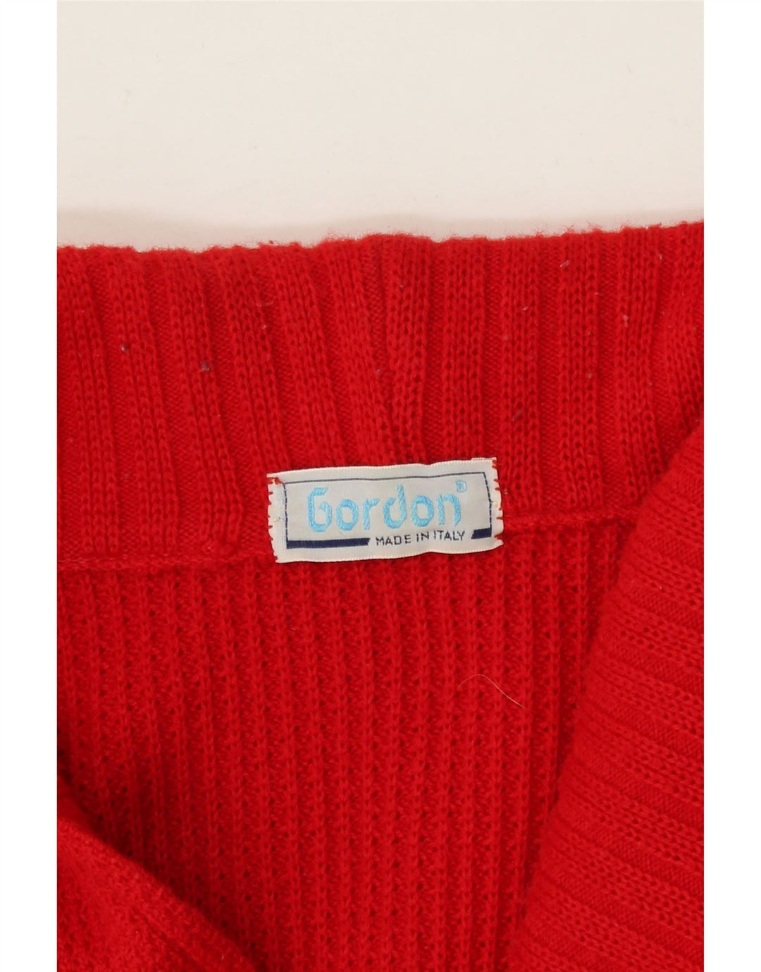 GORDON Womens Double Breasted Cardigan Sweater UK 14 Large Red Wool Vintage Gordon and Second-Hand Gordon from Messina Hembry 