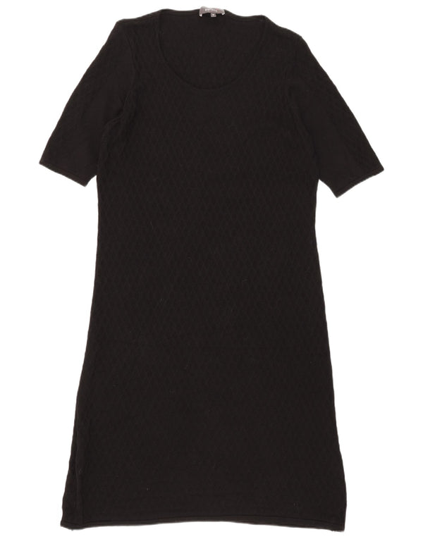 Marks & Spencer Womens Per Una Kortærmede Jumper Dress UK 16 Large Black