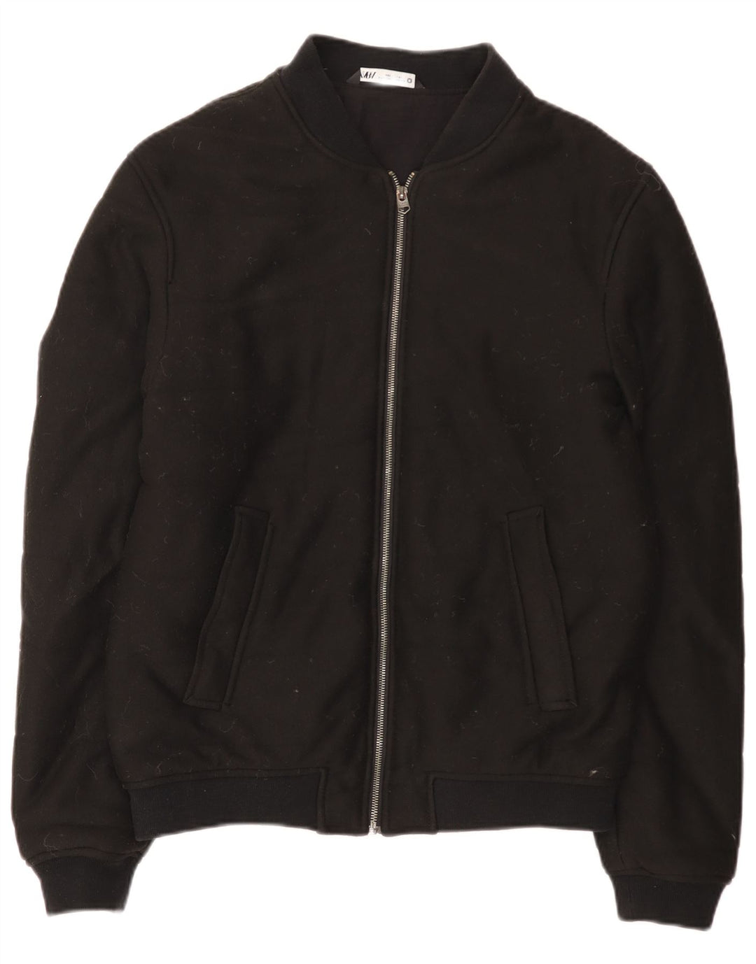 Zara Herre Bomberjakke UK 40 Stor Sort Bomuld