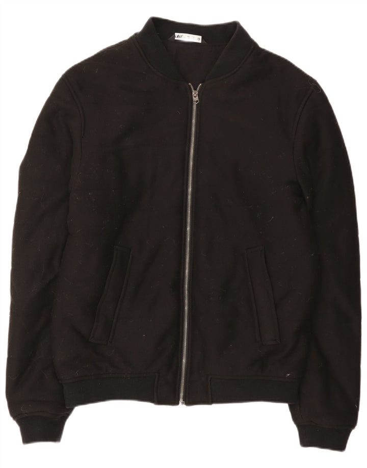 Zara Herre Bomberjakke UK 40 Stor Sort Bomuld