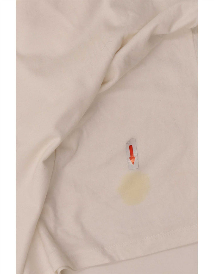 Levi's Grafisk T-shirt top til kvinder UK 8 Lille hvid bomuld