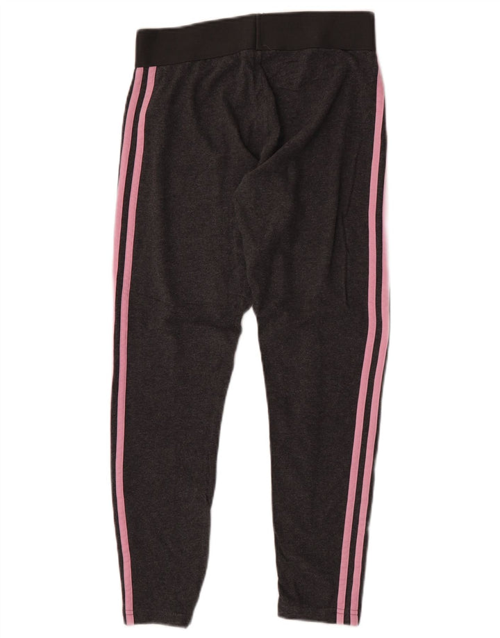 Adidas Womens Crop Leggings UK 8/10 Small Grey Bomuld