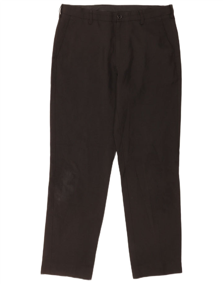 Marks & Spencer Herre Regular Fit Chinobukser W32 L31 Sort polyester