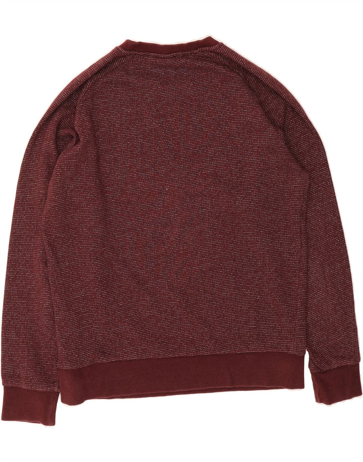 JACK & JONES Mens Sweatshirt Jumper Medium Burgundy Cotton Vintage Jack & Jones and Second-Hand Jack & Jones from Messina Hembry 