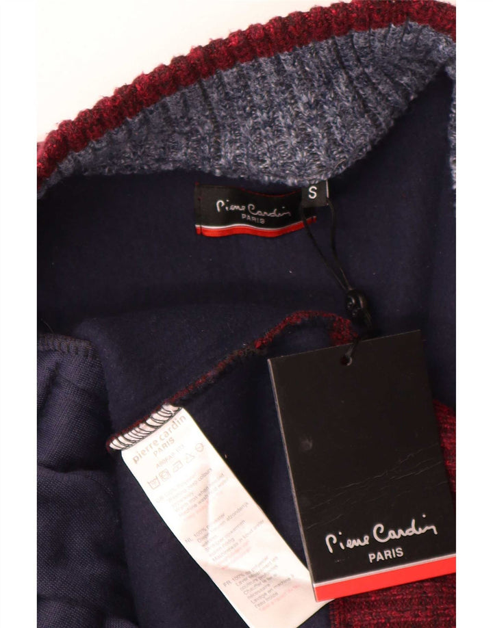 Pierre Cardin Herre Cardigan Sweater Lille Rød Colourblock Polyester