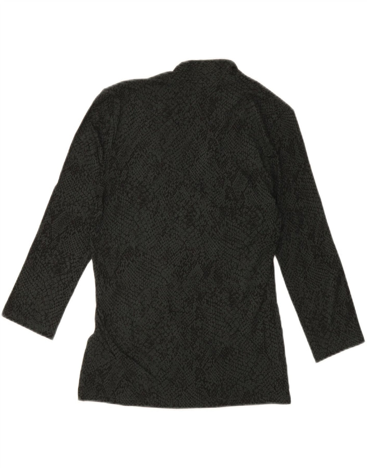 HOBBS Dame Top 3/4 ærme UK 6 XS Grøn Animal Print Viscose
