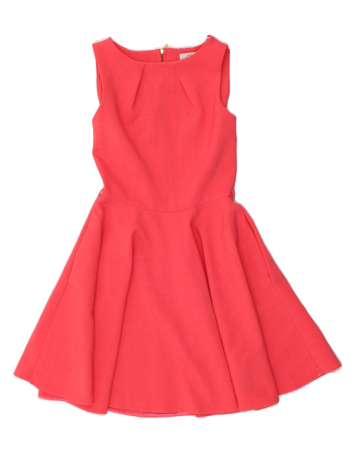 CLOSET Womens Sleeveless A-Line Dress UK 10 Small Pink Polyester Vintage CLOSET and Second-Hand CLOSET from Messina Hembry 