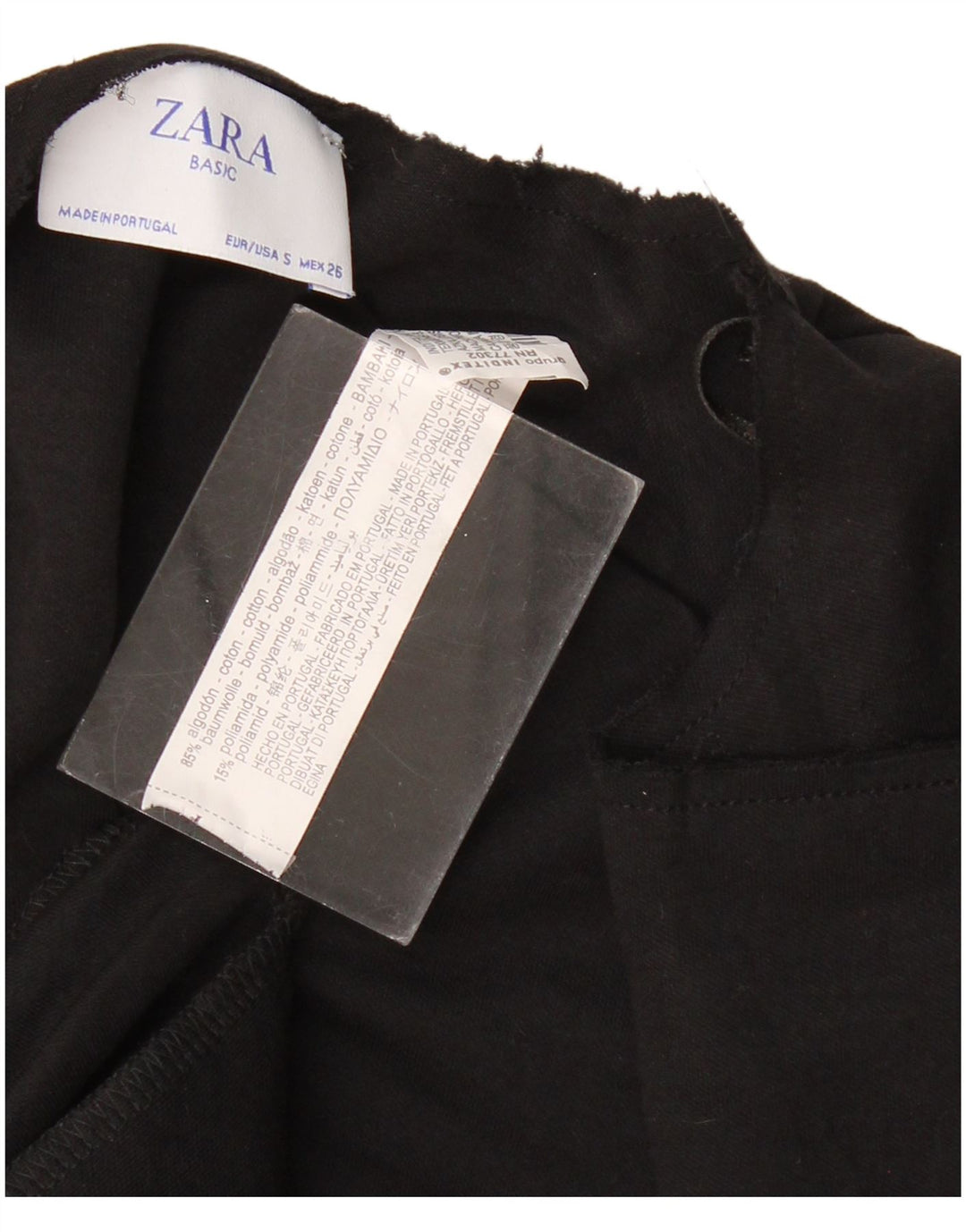 Zara Womens Longline Oversized Cardigan Top UK 10 Small Black Bomuld