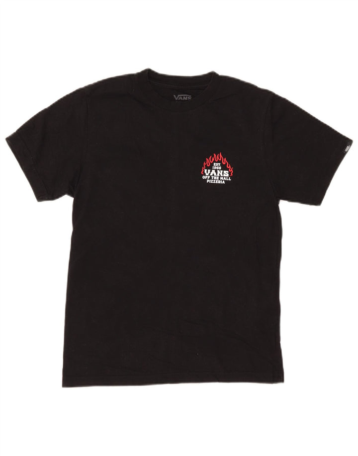VANS Boys Classic Fit Grafisk T-shirt Top 10-11 år Medium Sort Bomuld