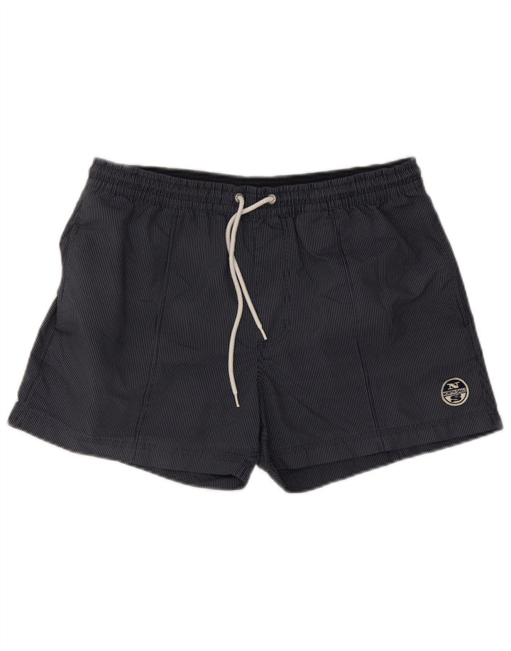 North Sails Badeshorts til mænd store marineblå stribet polyester