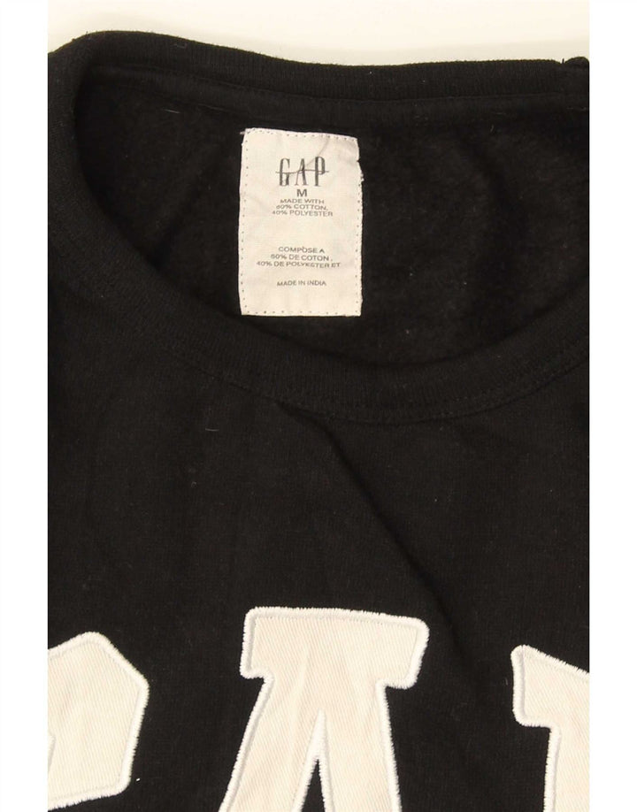 Gap Herre Grafisk Sweatshirt Jumper Medium Sort Bomuld