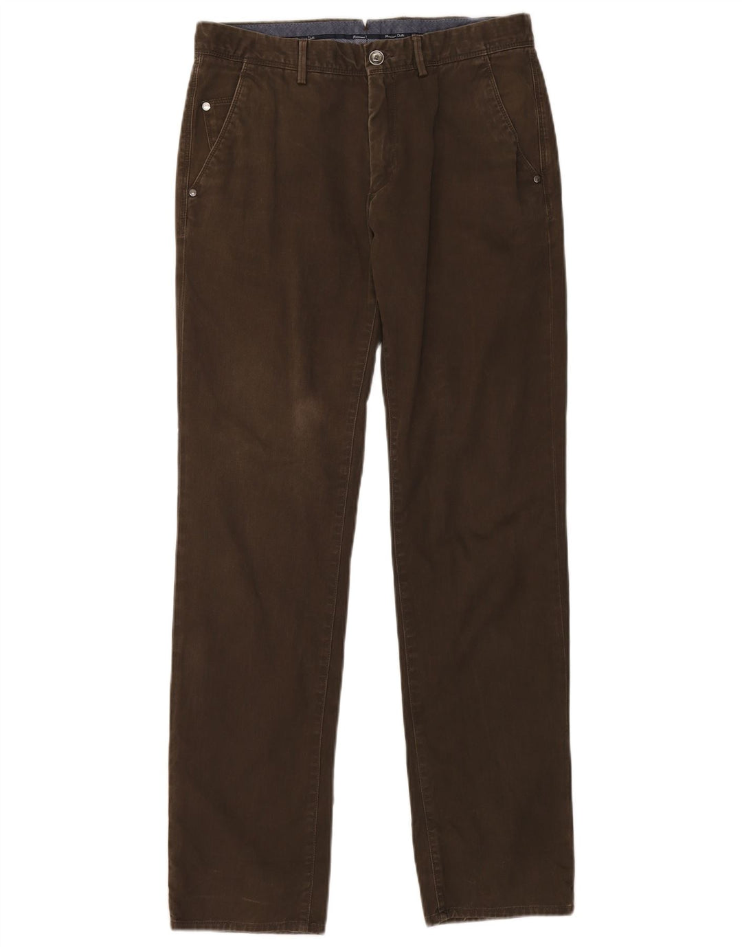 MASSIMO DUTTI Lige Chinobukser til mænd EU 40 Medium W31 L32 Brun