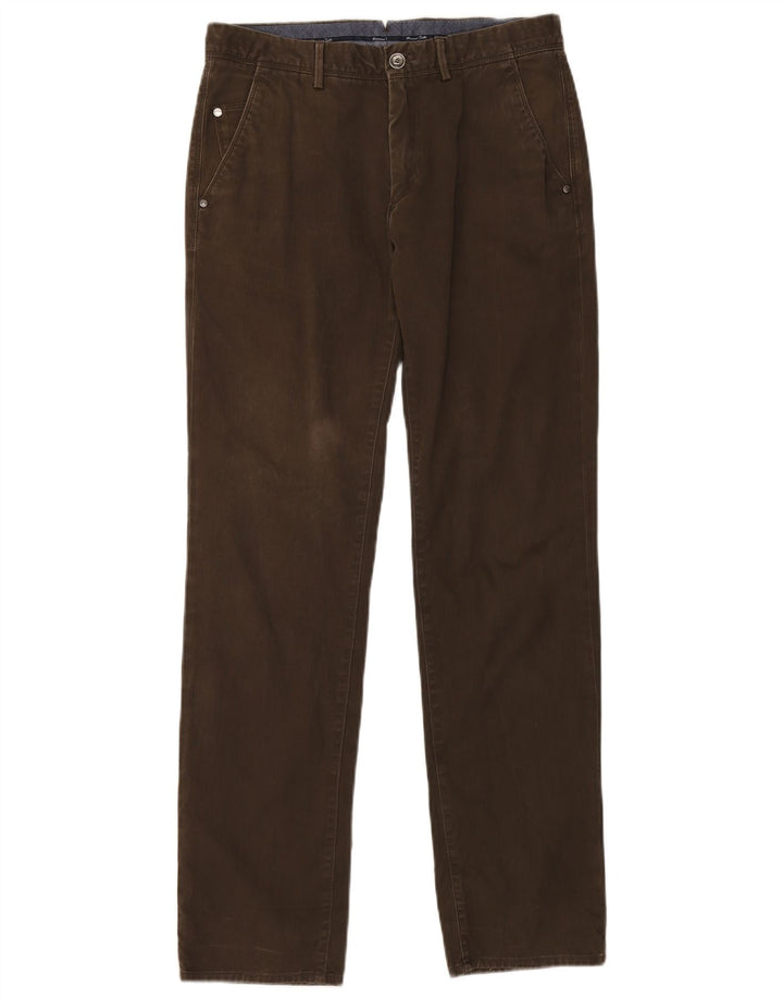 MASSIMO DUTTI Lige Chinobukser til mænd EU 40 Medium W31 L32 Brun