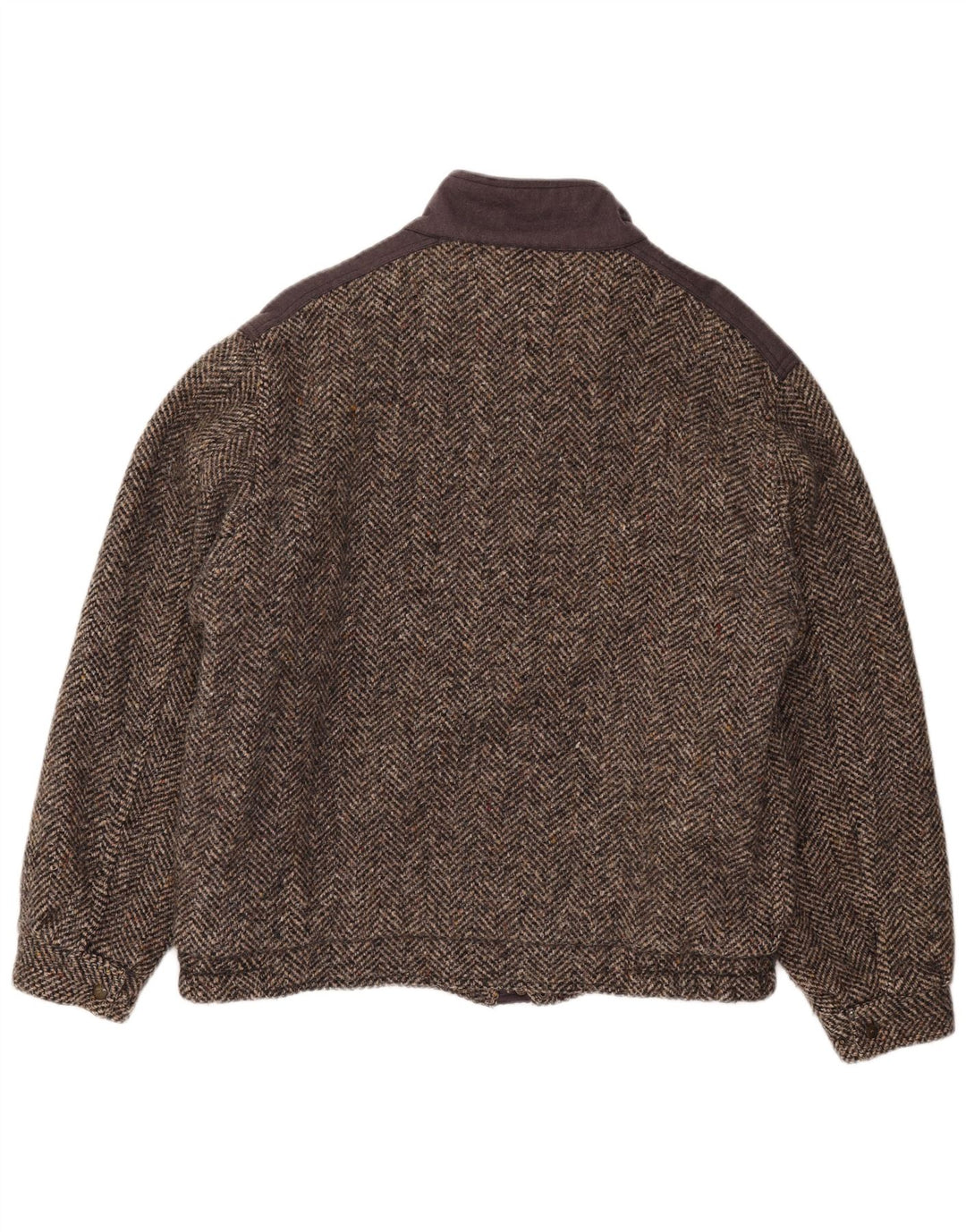 Faciba Bomberjakke til mænd IT 56 3XL Brun Colourblock Uld