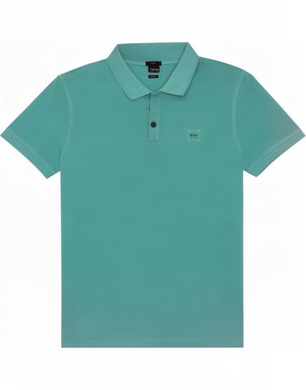 Hugo Boss Mens Slim Fit Polo Shirt 3XL Turquoise Cotton