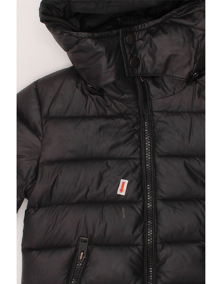 DIESEL Boys Hooded Padded Jacket 3-4 Years Black Vintage Diesel and Second-Hand Diesel from Messina Hembry 