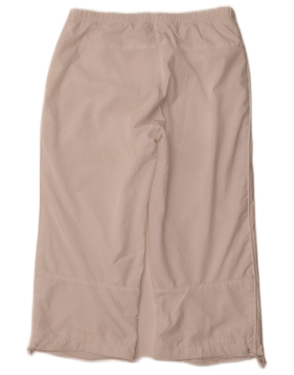 NIKE Capri træningsdragtbukser til kvinder UK 8/10 Small White Sports