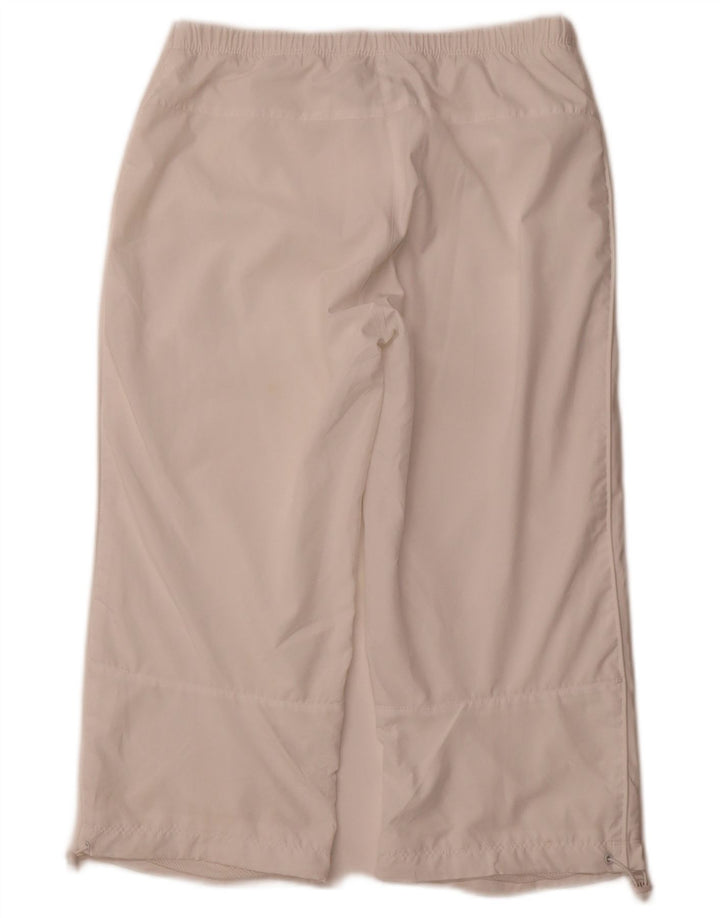 NIKE Capri træningsdragtbukser til kvinder UK 8/10 Small White Sports