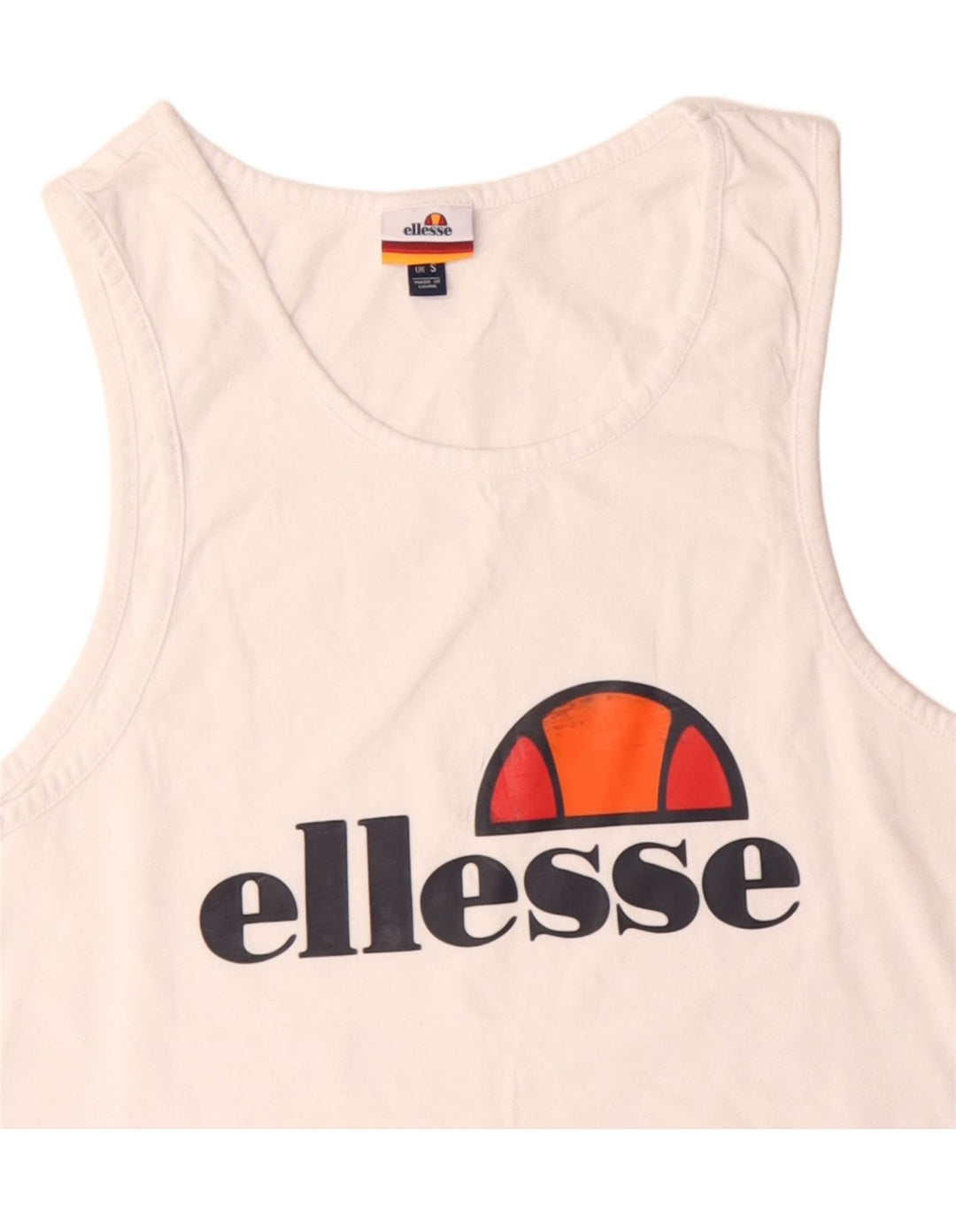Ellesse Herre Grafisk Vest Top Lille Hvid Bomuld