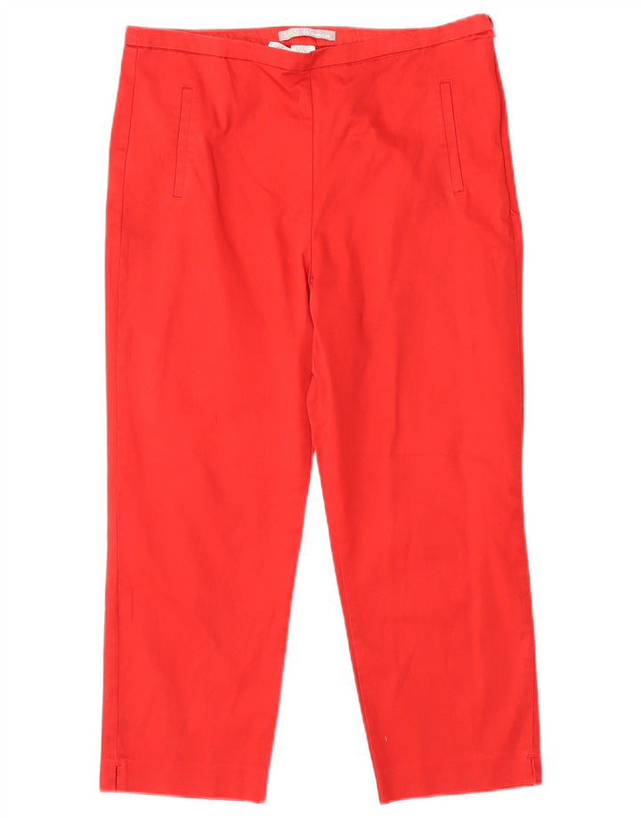 Marks & Spencer Lige Capri-bukser til kvinder UK 12 Medium W30 L21 Rød