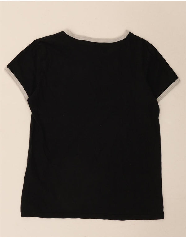 Levi's Womens Perfect Crew T-Shirt Top UK 10 Small Black Colourblock Bomuld