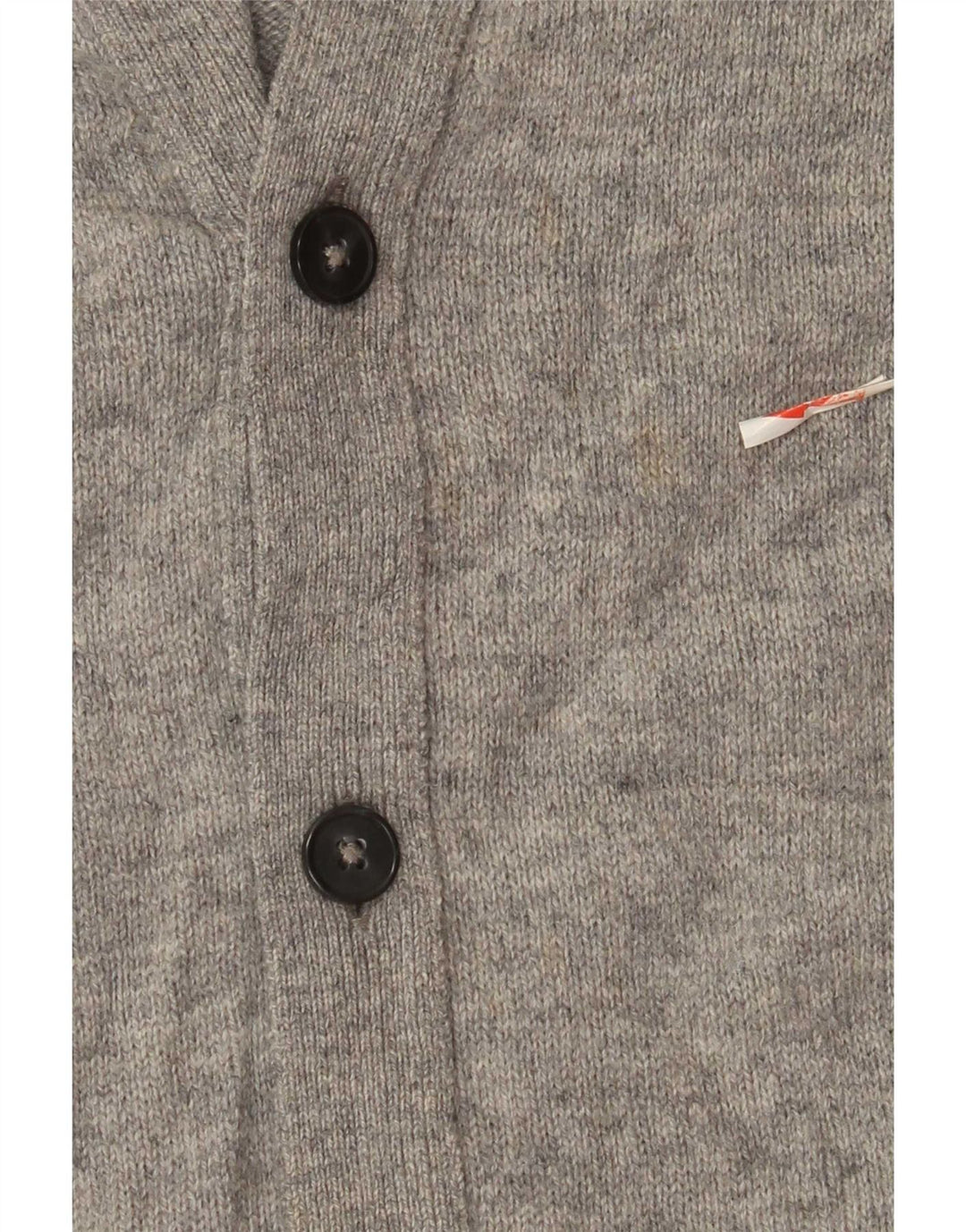 Marks & Spencer herre cardigan sweater mellemgrå lammeuld