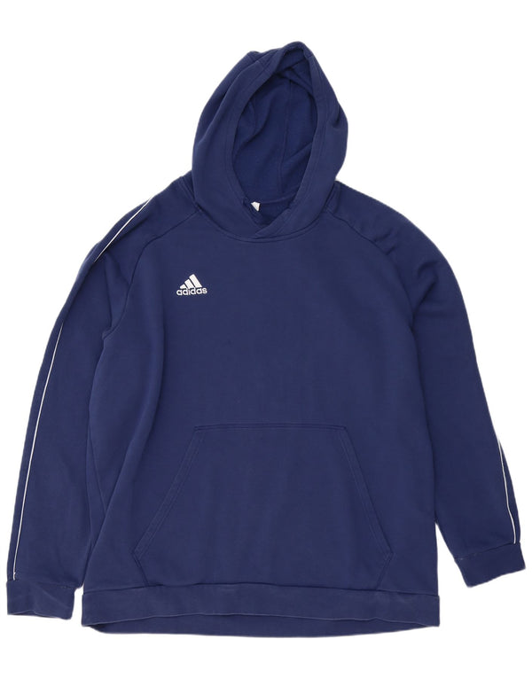 Adidas hættetrøje til mænd 3XL marineblå bomuld