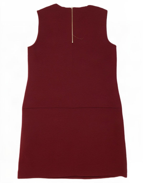 Marks & Spencer Dame Ærmeløs Shift Dress UK 16 Large Burgundy