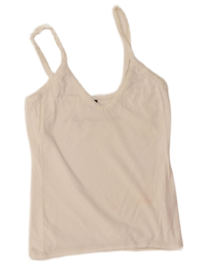 Napapijri Dame Cami Top UK 14 Stor Hvid Bomuld