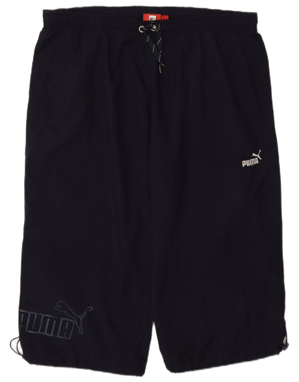 Puma Herre Grafiske Bermuda Sportshorts Large Navy Blue