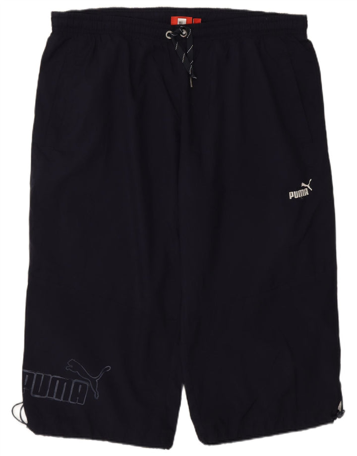 Puma Herre Grafiske Bermuda Sportshorts Large Navy Blue
